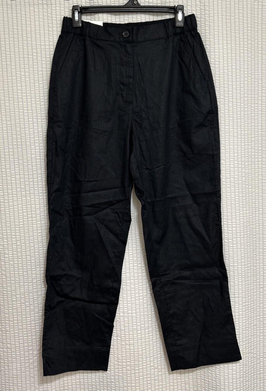 Banana Republic Women’s High Rise Ankle Pants Black Linen Blend Size Small NWT